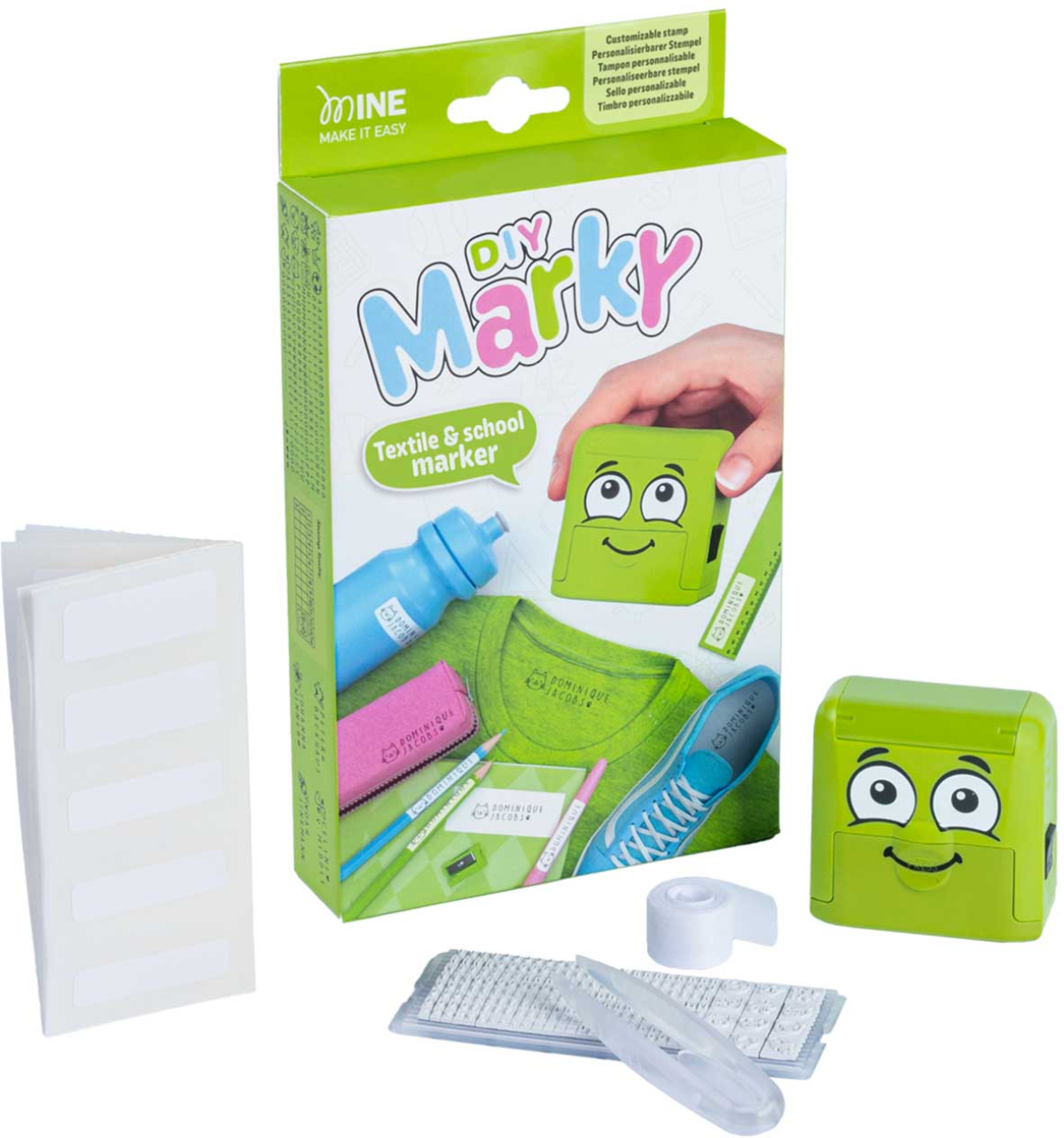 Продукт Печат за текстил Marky, с комплект за нареждане на кирилица, зеленна ниска цена с бърза доставка - BestPC.BG