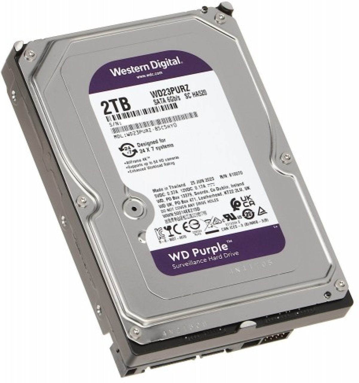HDD вътрешен Твърд диск WD Western Digital WD23PURZ,2TB,5400,3.5in,SATA3на ниска цена с бърза доставка - BestPC.BG