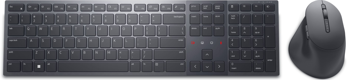 Клавиатура Dell Premier KM900, Bluetooth, LED, 8000 dpi, USB Type-C, 128-bit AES, Черенна ниска цена с бърза доставка - BestPC.BG