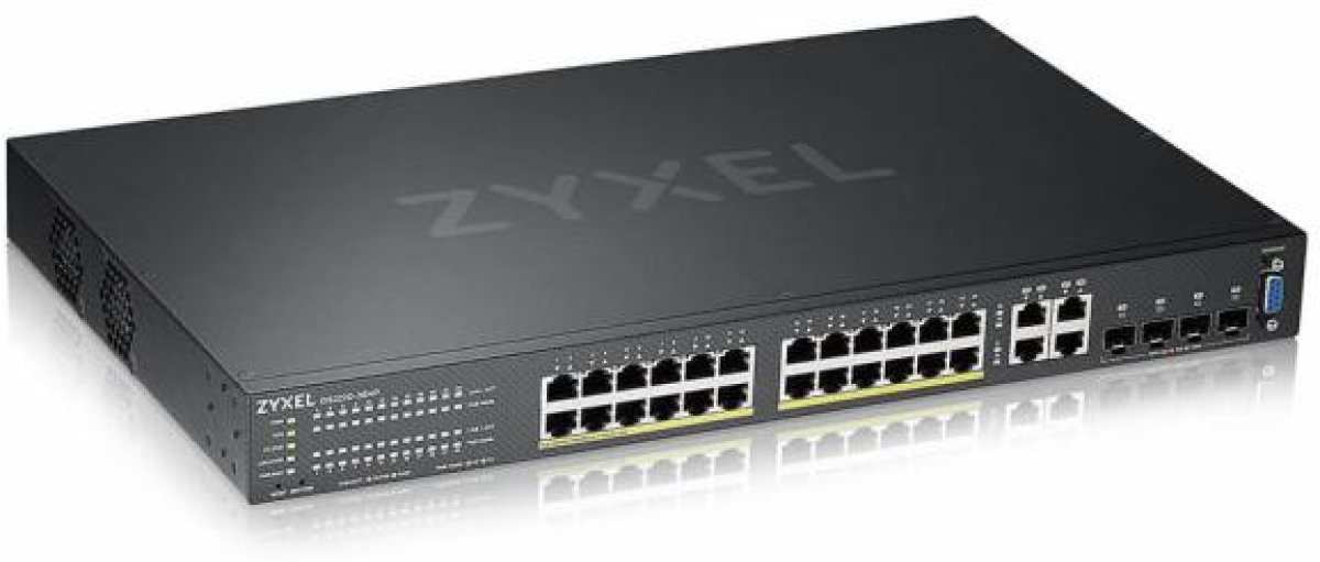 Комутатор/Суич ZyXEL GS-2220-28HP, 24 портов Layer2+, 24x Gigabit PoE + 4x Gigabit combo SFPна ниска цена с бърза доставка - BestPC.BG