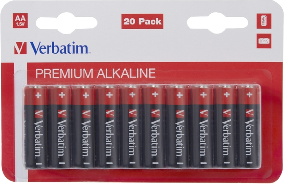 Батерия Verbatim ALKALINE BATTERY AA 20 PACK (HANGCARD)на ниска цена с бърза доставка - BestPC.BG