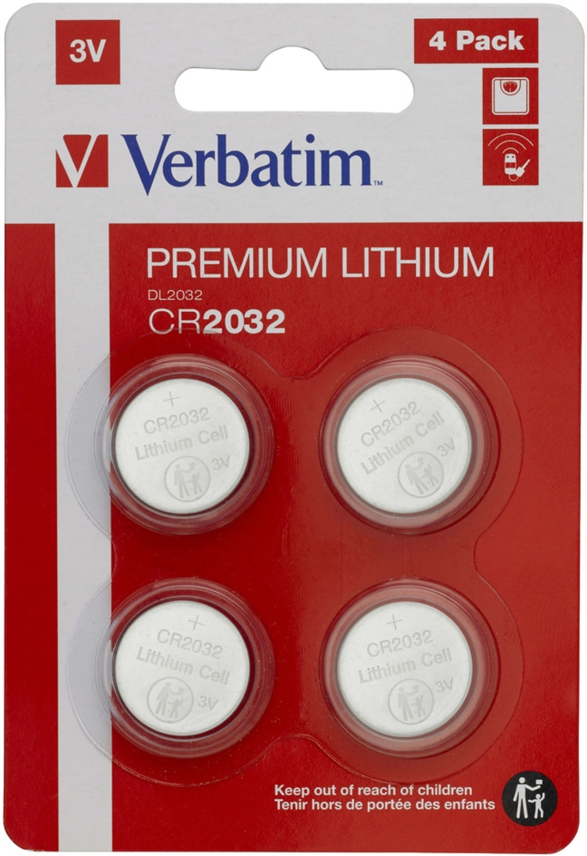Батерия Verbatim LITHIUM BATTERY CR2032 3V 4 PACKна ниска цена с бърза доставка - BestPC.BG