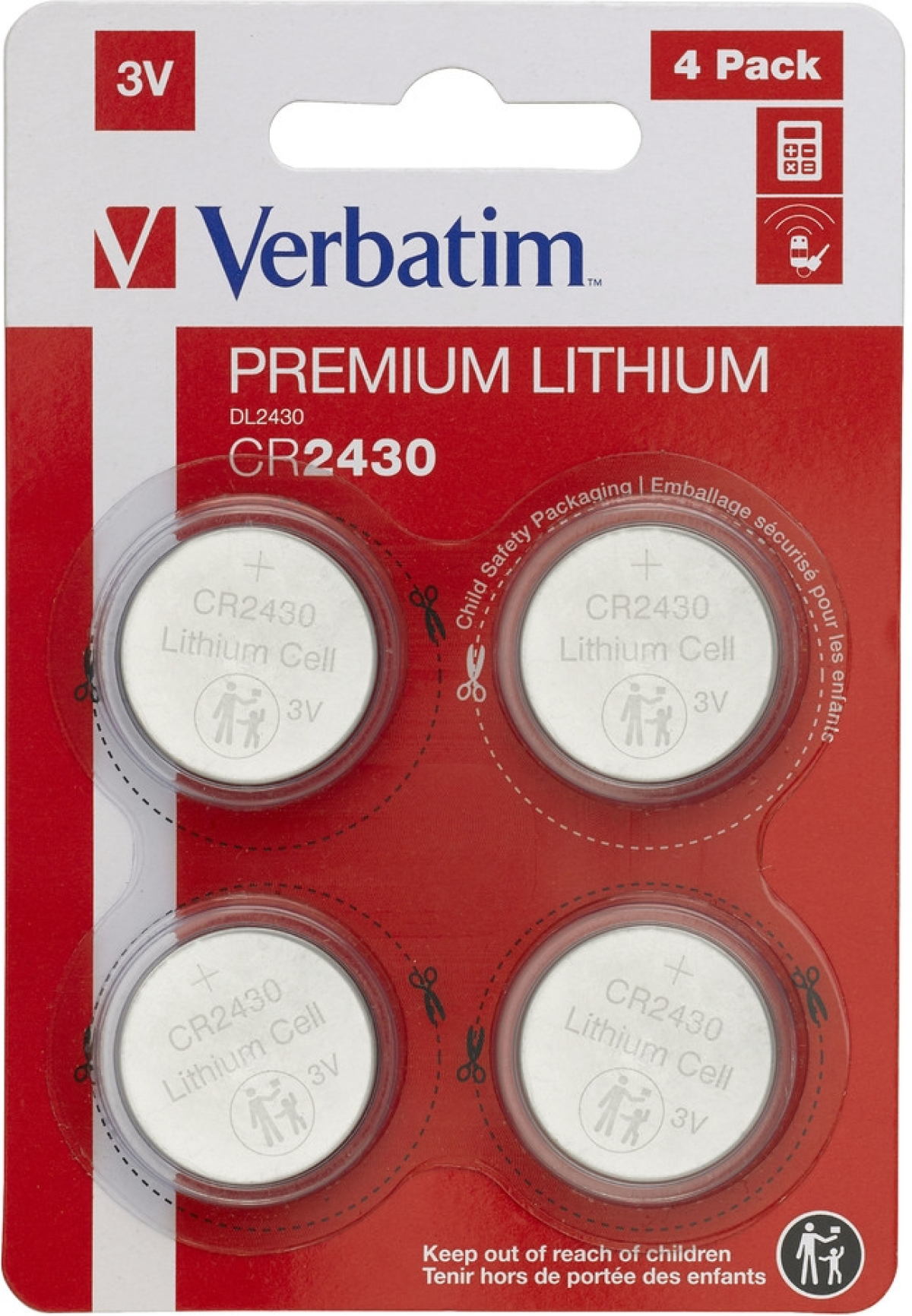 Батерия Verbatim LITHIUM BATTERY CR2430 3V 4 PACKна ниска цена с бърза доставка - BestPC.BG