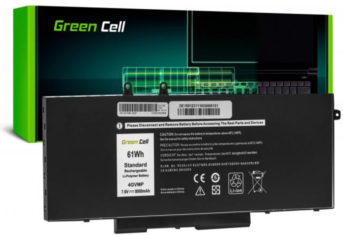 Батерия за лаптоп Dell Latitude 5400 5410 5500 5510 Precision 3540 3550 4GVMP 7,4V 8000mAhна ниска цена с бърза доставка - BestPC.BG