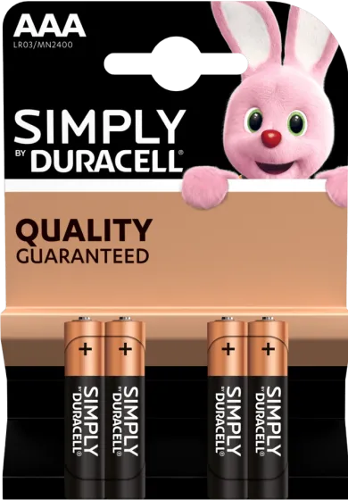 Алкална батерия DURACELL BASIC LR03 -4 бр. в блистер- 1.5Vна ниска цена с бърза доставка - BestPC.BG