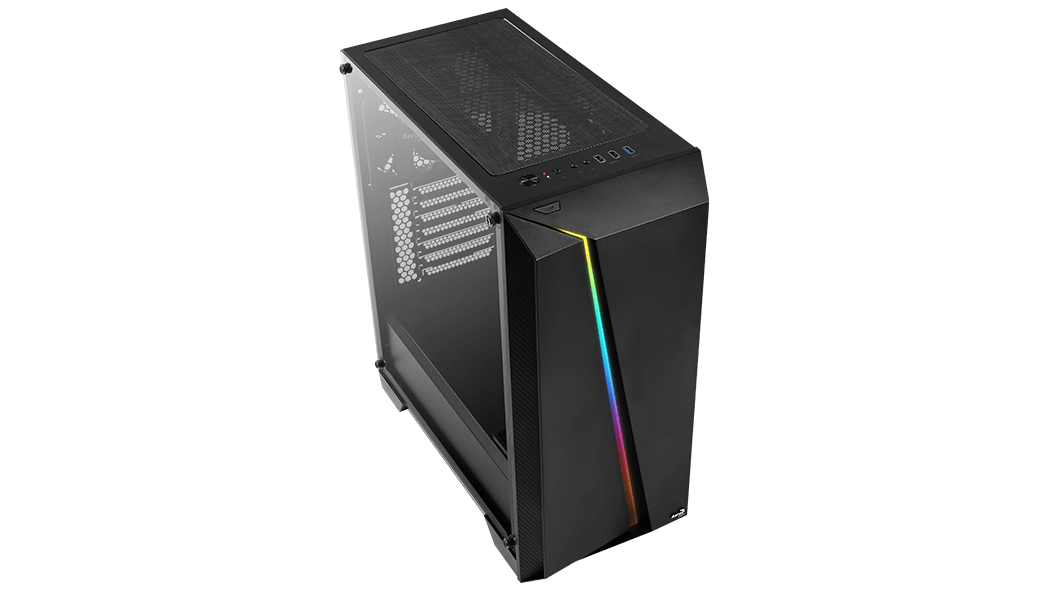 Кутия Aerocool Cylon Pro RGB прозрачен панел от закалено стъкло CYLON-PRO-G-BK-V2на ниска цена с бърза доставка - BestPC.BG
