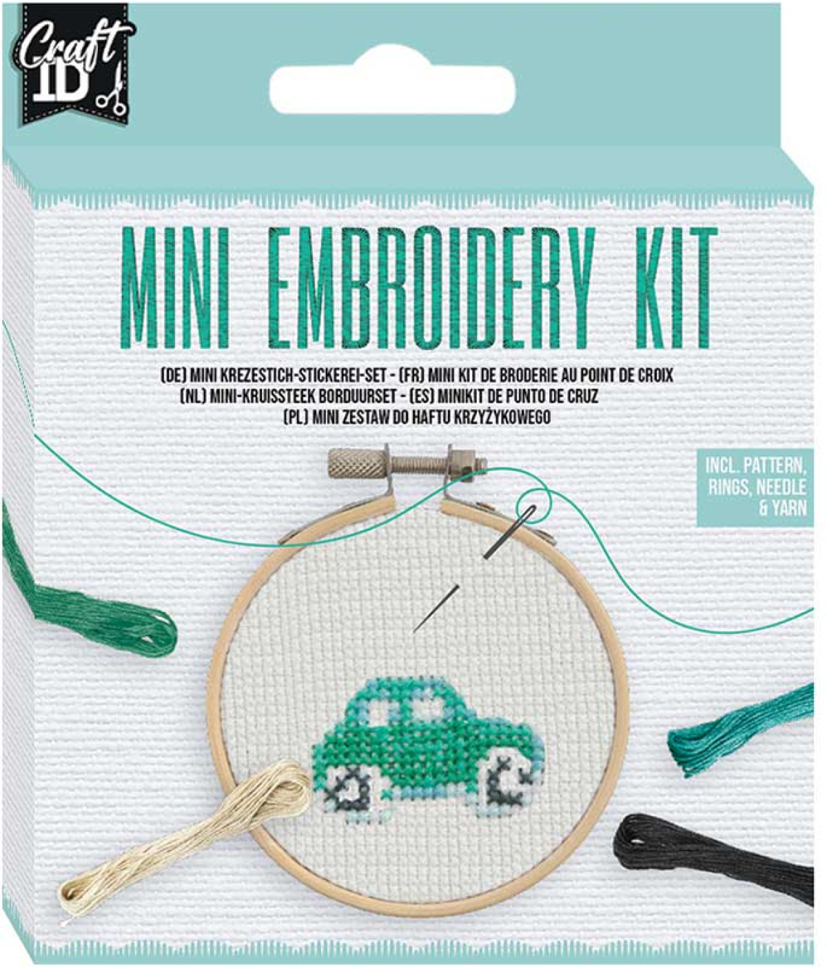 Craft ID Комплект за бродиране Кола, мини, 12.5 х 10 cmна ниска цена с бърза доставка - BestPC.BG