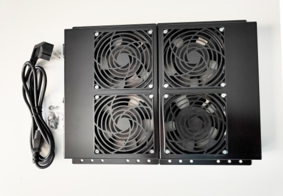 Аксесоар за шкаф Вентилаторен блок за 19" RACK - 4 вентилатора Wна ниска цена с бърза доставка - BestPC.BG