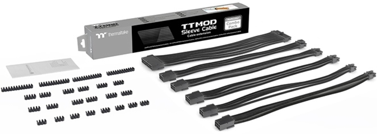 Други Thermaltake Mod Sleeved Cable Black 300mmна ниска цена с бърза доставка - BestPC.BG