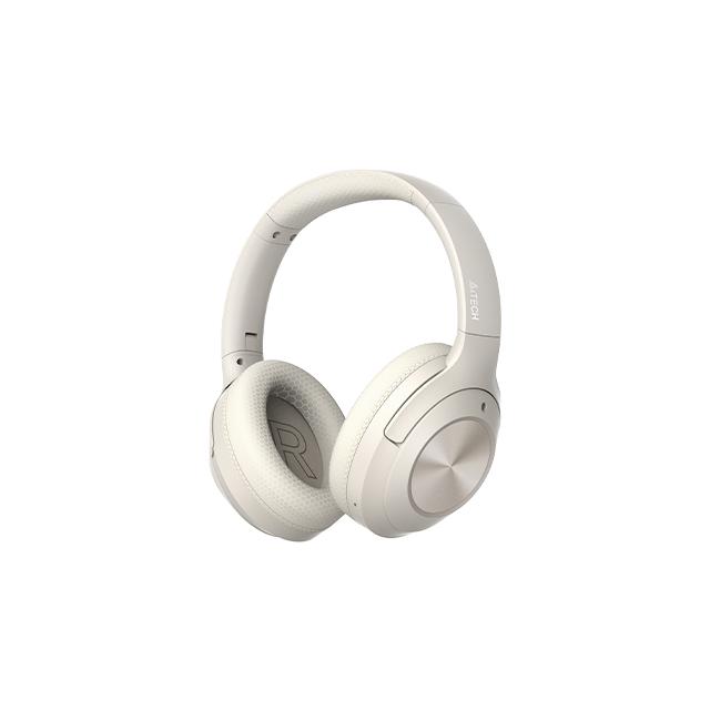 Слушалки А4tech BH220, безжични Bluetooth 5.3, вграден микрофон, покриващи ухо, бежов цвятна ниска цена с бърза доставка - BestPC.BG