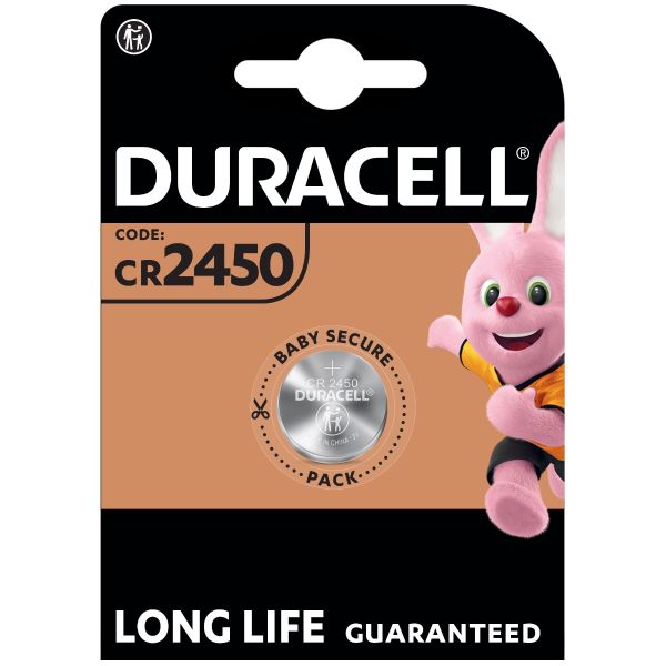Бутонна батерия литиева DURACELL CR2450, 3V, 1 бр. в блистер, цена за 1 бр.на ниска цена с бърза доставка - BestPC.BG