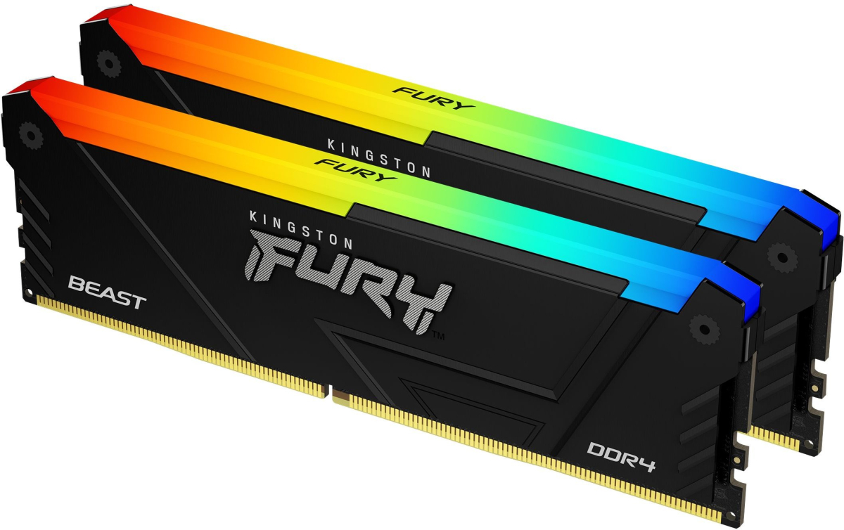 Памет 2x 16 GB DDR4 3200 Kingston FURY Beast RGB Intel XMPна ниска цена с бърза доставка - BestPC.BG