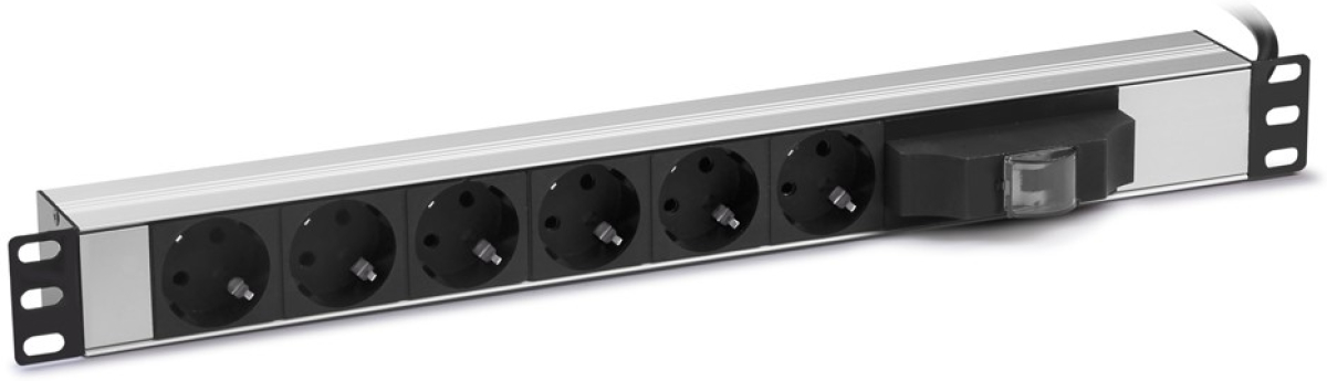 Контакт за шкаф Formrack 19" 6 way power outlet strip (Schuko) Aluminium 1Uна ниска цена с бърза доставка - BestPC.BG
