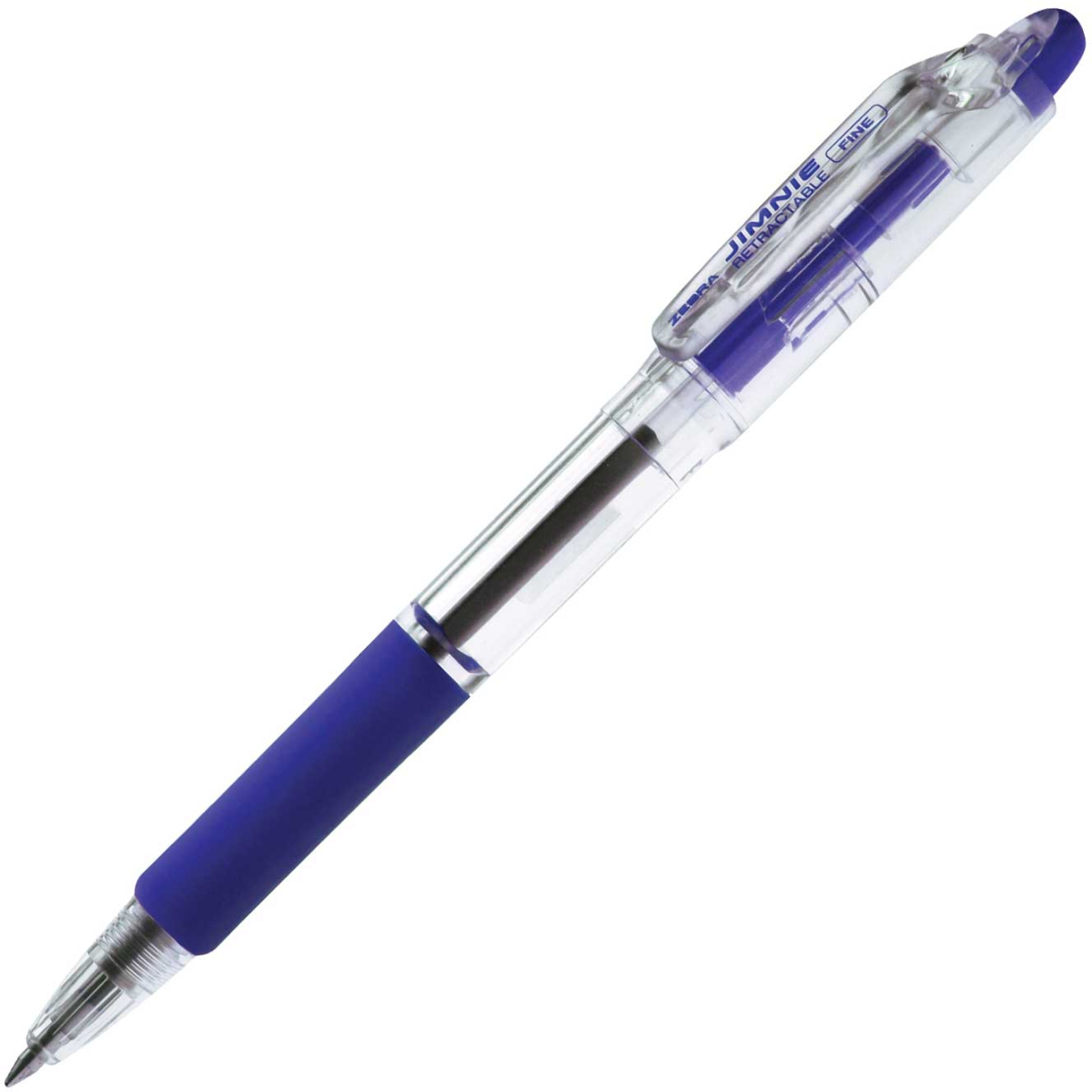 Zebra Химикалка Jimnie, 0.7 mm, прозрачна, синяна ниска цена с бърза доставка - BestPC.BG