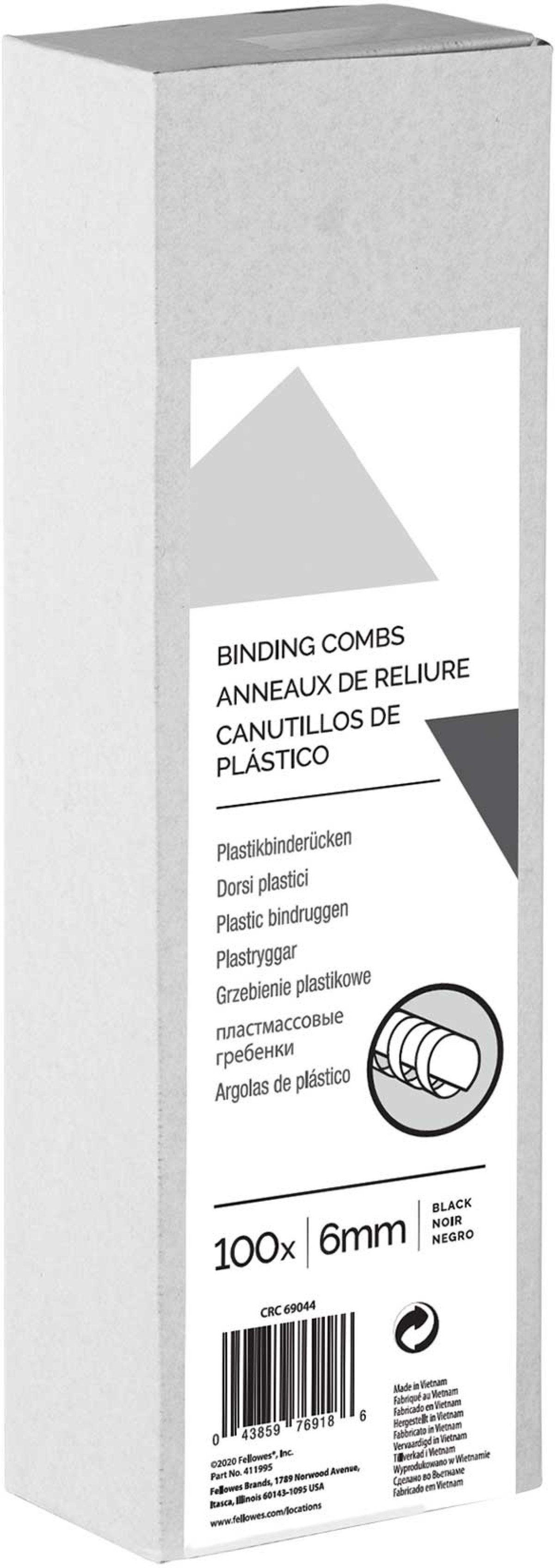 Fellowes Спирали за подвързване, 6 mm, черни, 100 брояна ниска цена с бърза доставка - BestPC.BG