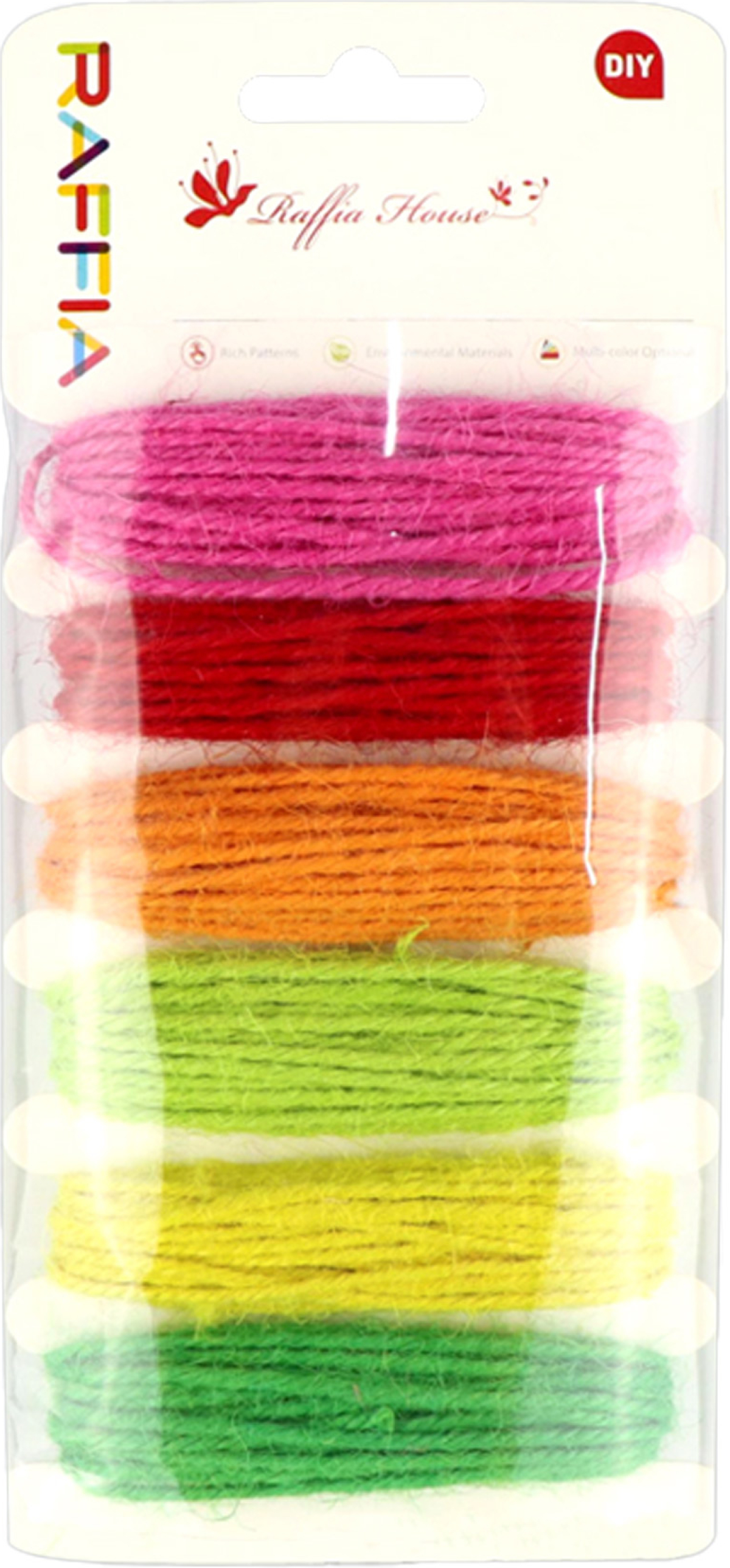 Продукт Foska Въжета за декорация, конопени, 5 m, 6 цвятана ниска цена с бърза доставка - BestPC.BG