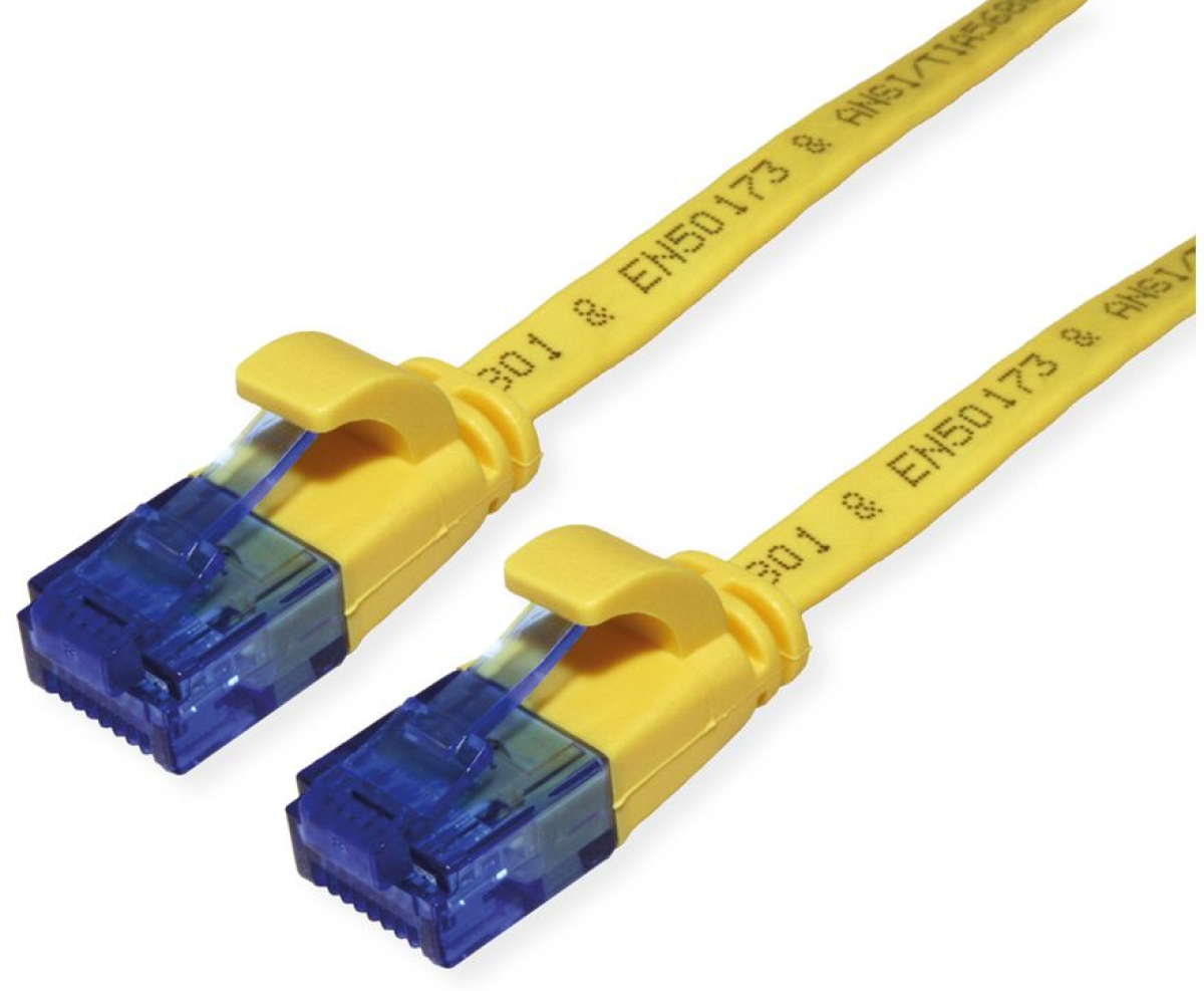 VALUE 21.99.2032 :: Кабел UTP Cat. 6a (Class EA), extra-flat, жълт, 2.0 мна ниска цена с бърза доставка - BestPC.BG