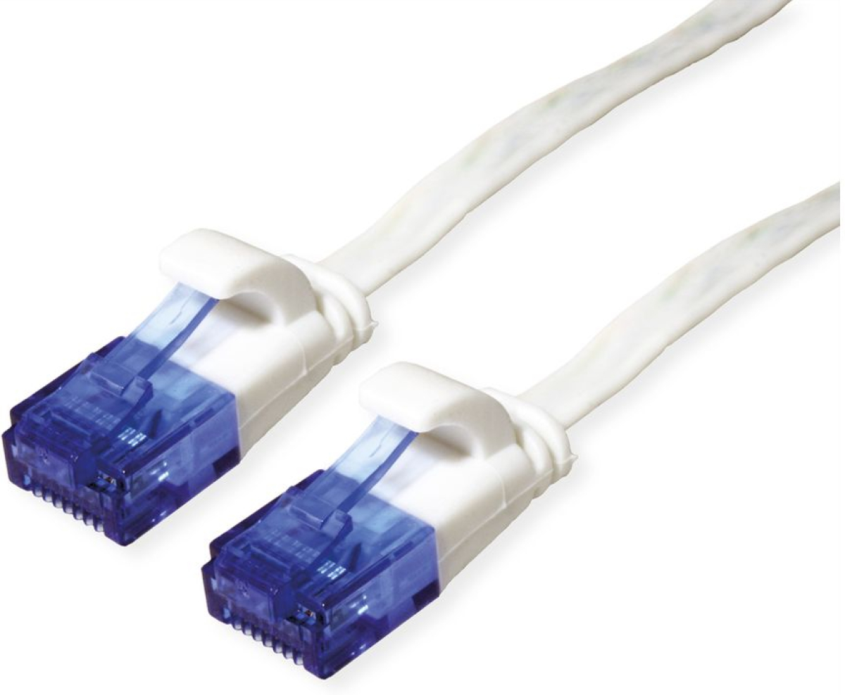 VALUE 21.99.2061 :: Кабел UTP Cat. 6a (Class EA), extra-flat, бял, 1.0 мна ниска цена с бърза доставка - BestPC.BG