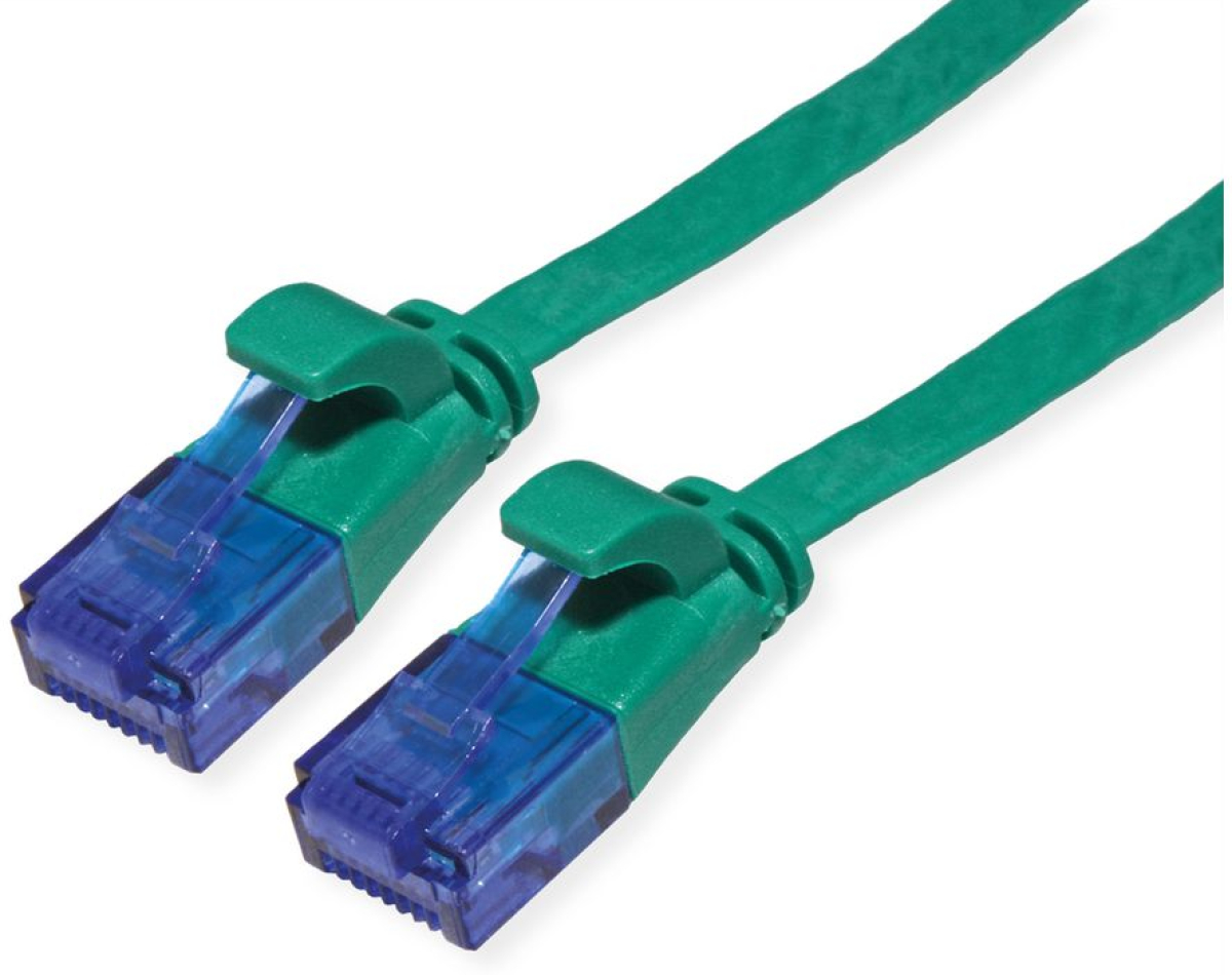 VALUE 21.99.2042 :: Кабел UTP Cat. 6a (Class EA), extra-flat, зелен, 2.0 мна ниска цена с бърза доставка - BestPC.BG