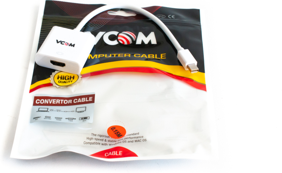 Кабел/адаптер Преходник mini DisplayPort към HDMI | VCOMна ниска цена с бърза доставка - BestPC.BG