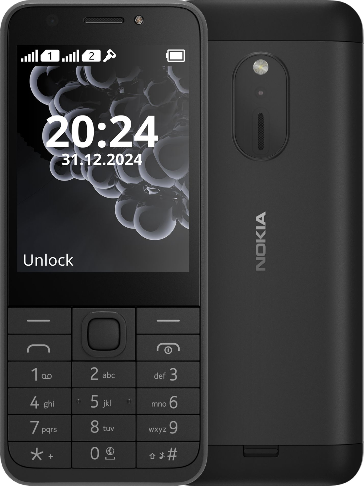 Смартфон Nokia 230 2024, 2.8" 240x320, 2MP предна камера, 16MB вградена памет, черен цвятна ниска цена с бърза доставка - BestPC.BG