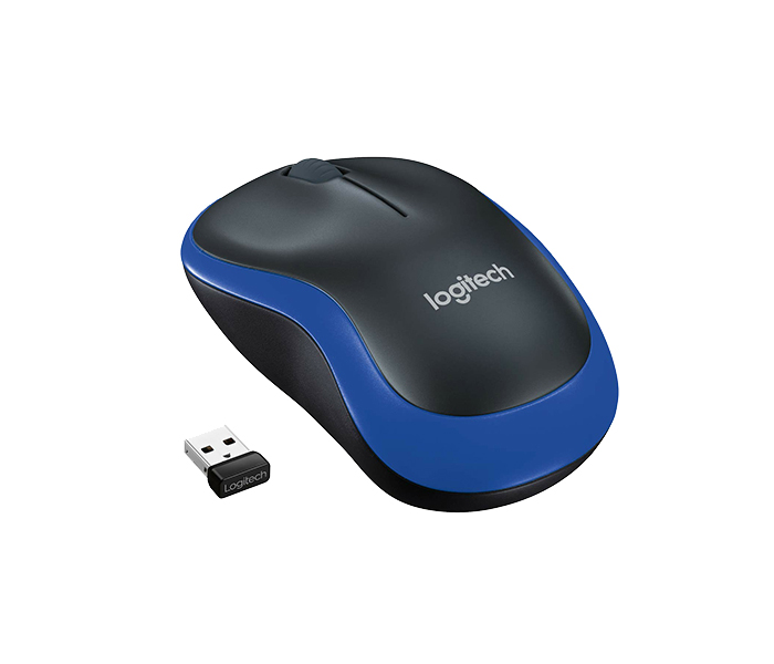 Безжична мишка Logitech M185 Черна/Синя 910-002236на ниска цена с бърза доставка - BestPC.BG