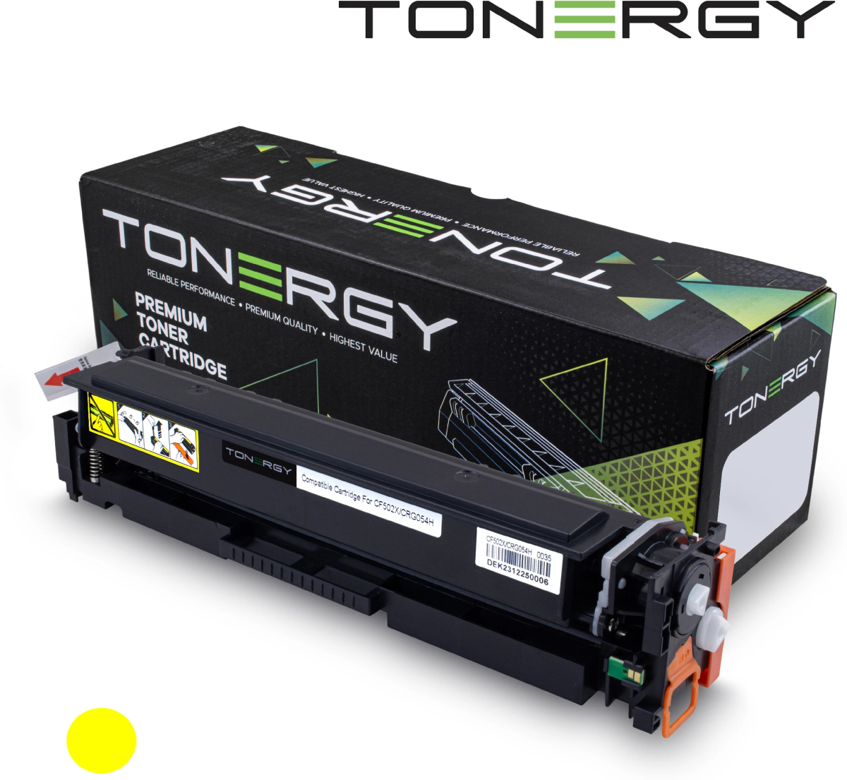 Тонер за лазерен принтер Compatible Toner Cartridge HP 202X CF502X CANON CRG-054H Yellow, High Capacity 2.5Kна ниска цена с бърза доставка - BestPC.BG