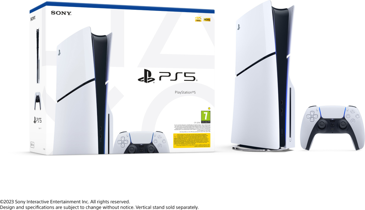 Sony PlayStation 5 Slim, AMD Ryzen Zen 2, 16GB, 1TB M.2 NVMe, HDMI, 802.11 ax, Бялна ниска цена с бърза доставка - BestPC.BG