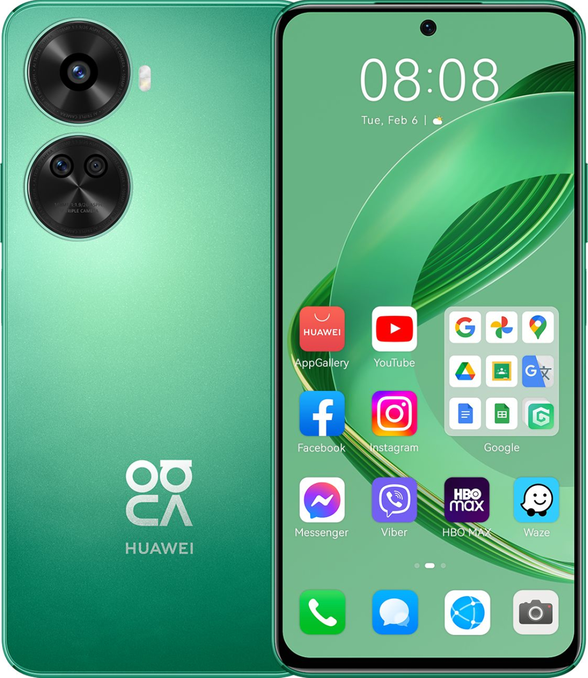Смартфон HUAWEI nova 12 SE, 6.67" 2400x1080, 8GB, 256GB, 108MP, 4500 mAh, Зеленна ниска цена с бърза доставка - BestPC.BG