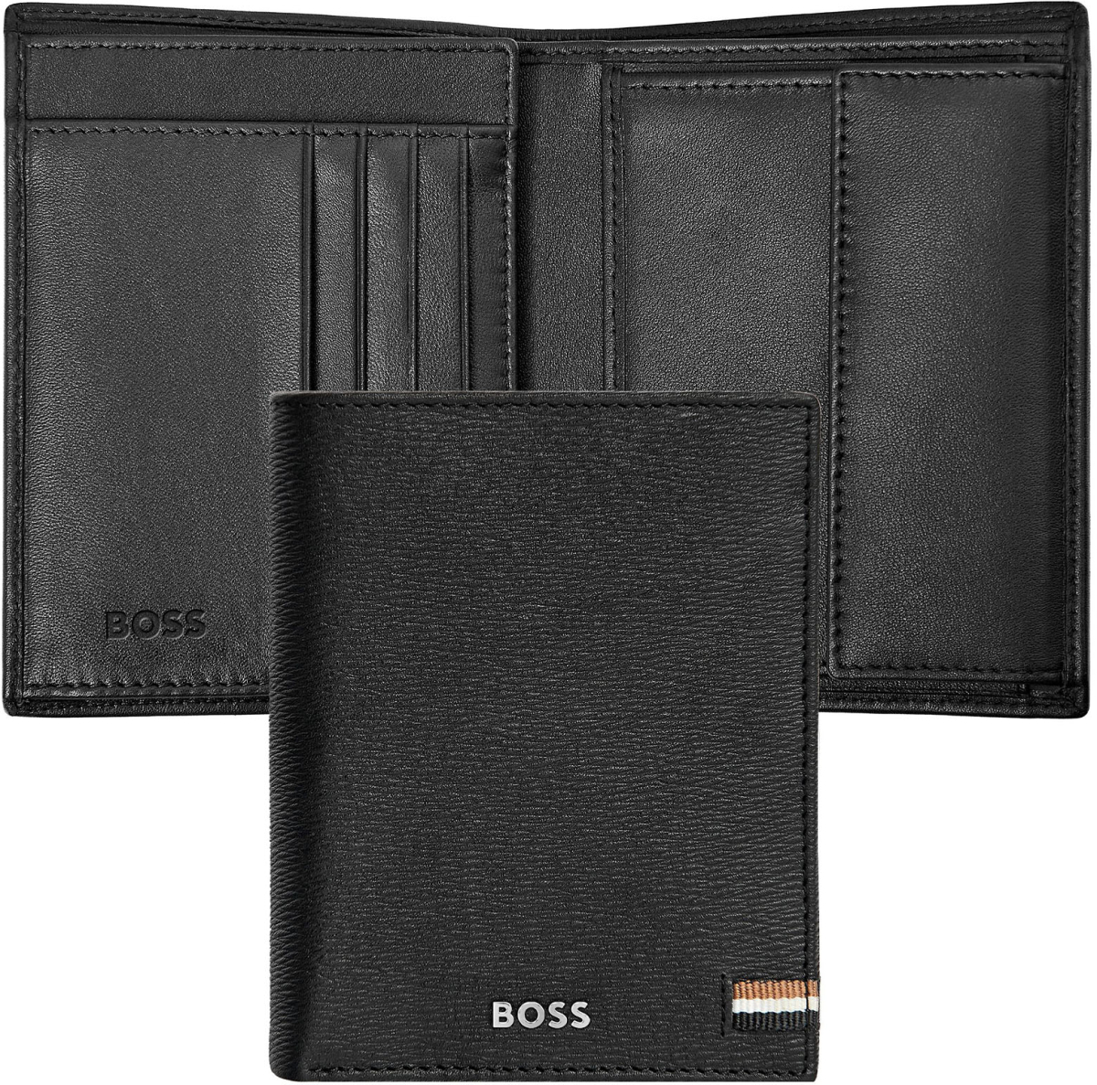 Продукт Hugo Boss Калъф карти и монети Iconic, черенна ниска цена с бърза доставка - BestPC.BG