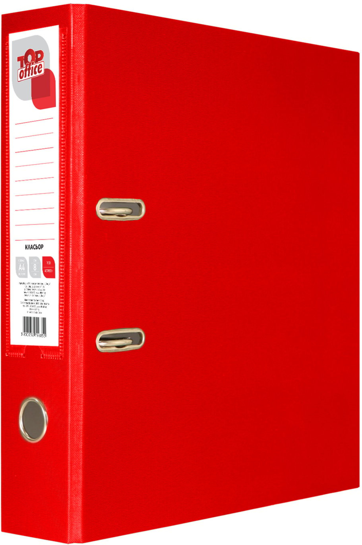 Top Office Класьор, 8 cm, PP, червенна ниска цена с бърза доставка - BestPC.BG