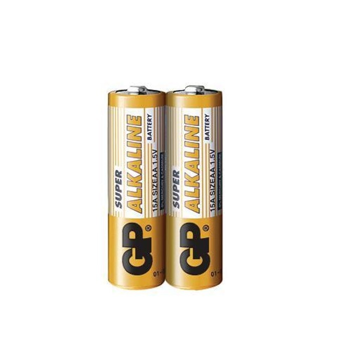 Алкална батерия GP SUPER LR6 AA, 2 бр. в опаковка - shrink, 1.5V, GP-BA-15A21-S2на ниска цена с бърза доставка - BestPC.BG