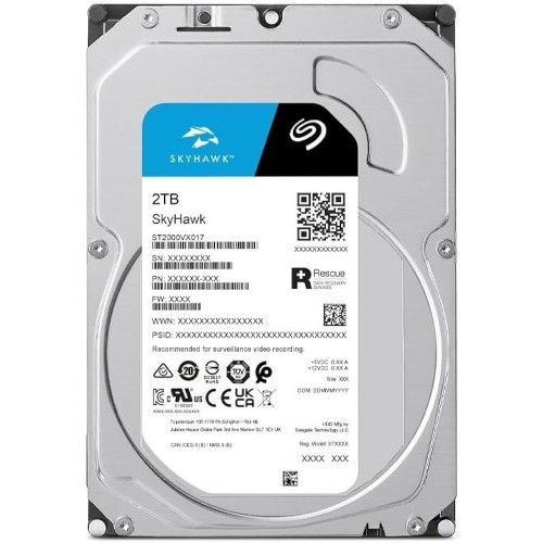 HDD за DVR-видеонаблюдение Seagate Skyhawk 3.5" 2TB, 5400RPM, SATA 6Gb/s, 256MBна ниска цена с бърза доставка - BestPC.BG