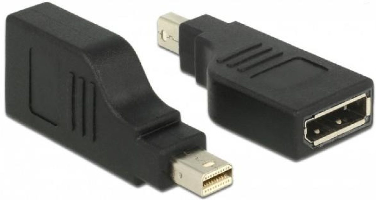 Кабел/адаптер Delock, mini DisplayPort 1.2 мъжко - DisplayPort женско, 4K, 90°, Черенна ниска цена с бърза доставка - BestPC.BG