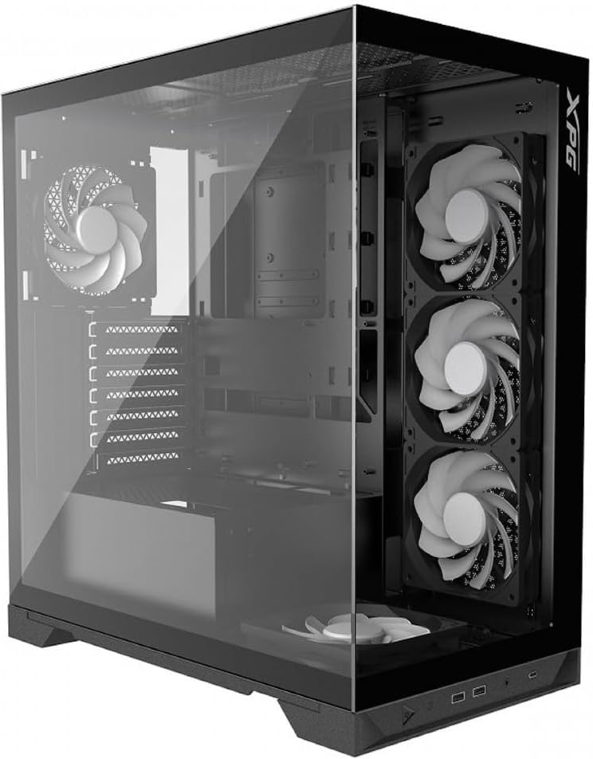 Кутия ADATA XPG INVADER X, Mid Tower, ATX, Закалено стъклo, USB 3.2 Type C, Черенна ниска цена с бърза доставка - BestPC.BG