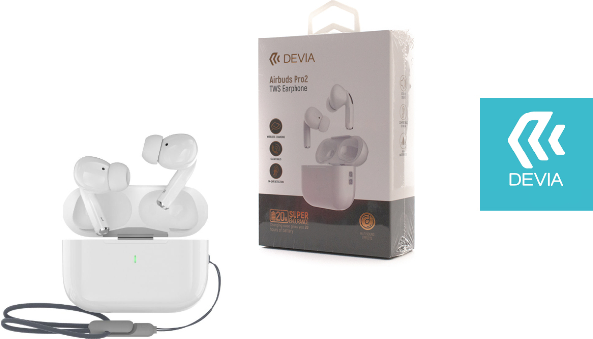 Безжични слушалки DEVIA Airbuds Pro2 TWS Earphoneна ниска цена с бърза доставка - BestPC.BG