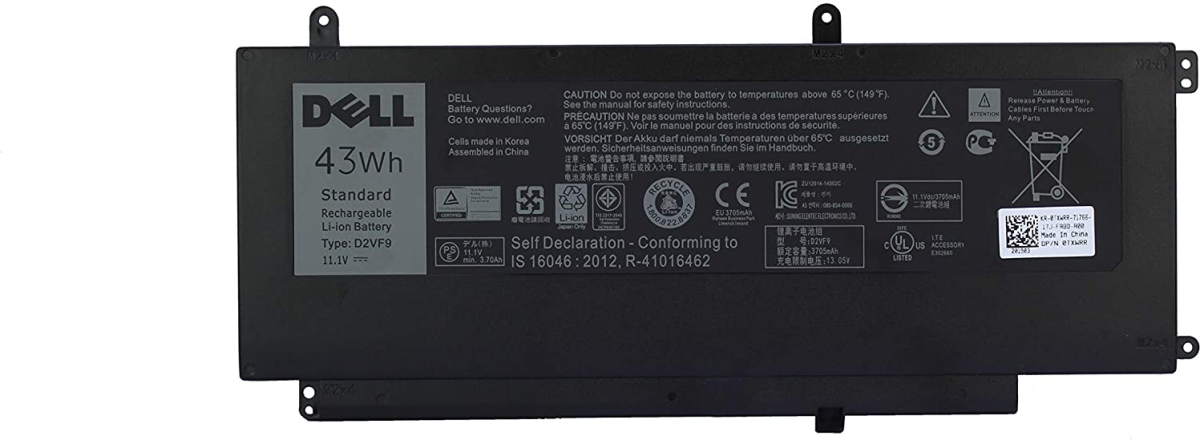 Батерия за лаптопи Dell, 3 клетки, 11.1V, 38Wh, Заместителна ниска цена с бърза доставка - BestPC.BG