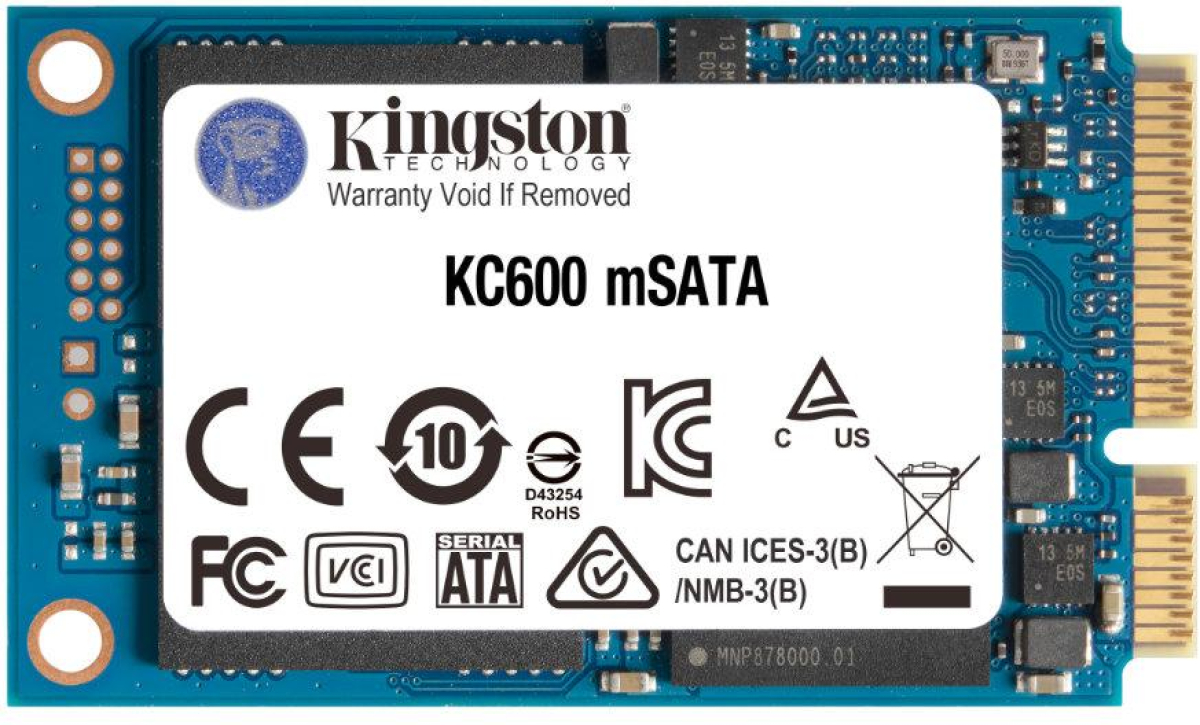 SSD Kingston KC600, 1 TB, mSATA, 550 MB/s, mSATA 6Gb/s, 3D NAND TLCна ниска цена с бърза доставка - BestPC.BG