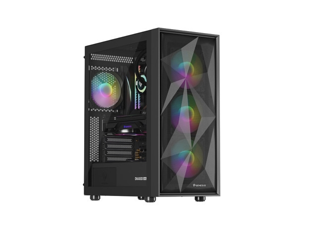 Кутия Genesis PC Case DIAXID 605 RGB Mini Tower Window, Blackна ниска цена с бърза доставка - BestPC.BG