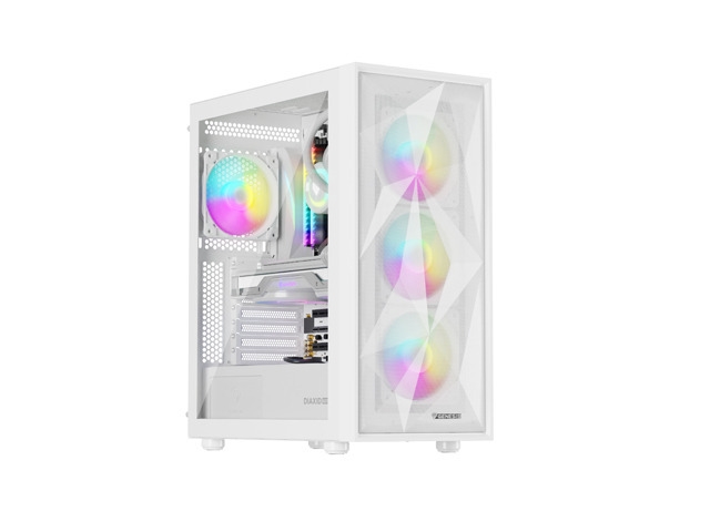 Кутия Genesis PC Case DIAXID 605 RGB Mini Tower Window, Whiteна ниска цена с бърза доставка - BestPC.BG