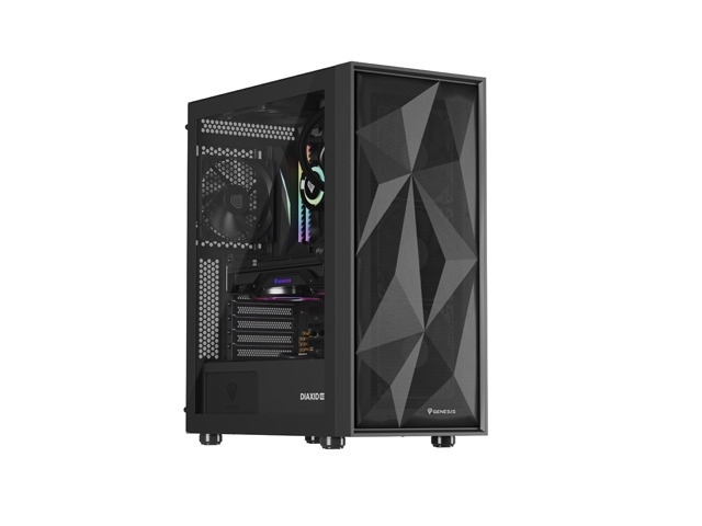 Кутия Genesis PC Case DIAXID 605F Mini Tower Window, Blackна ниска цена с бърза доставка - BestPC.BG