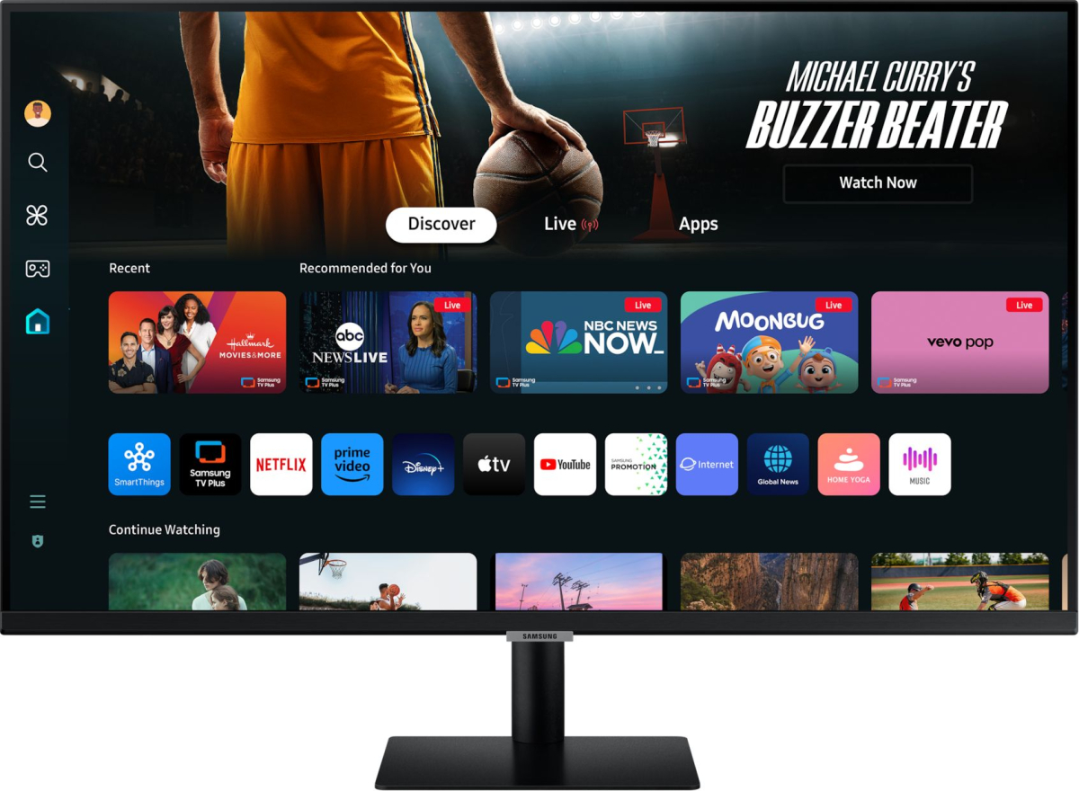 Монитор Samsung M70D, 32" 4К UHD, VA, 60Hz, 300 cd-m2, 4ms, 2xHDMI, USB-C, 2х 5W, Черенна ниска цена с бърза доставка - BestPC.BG