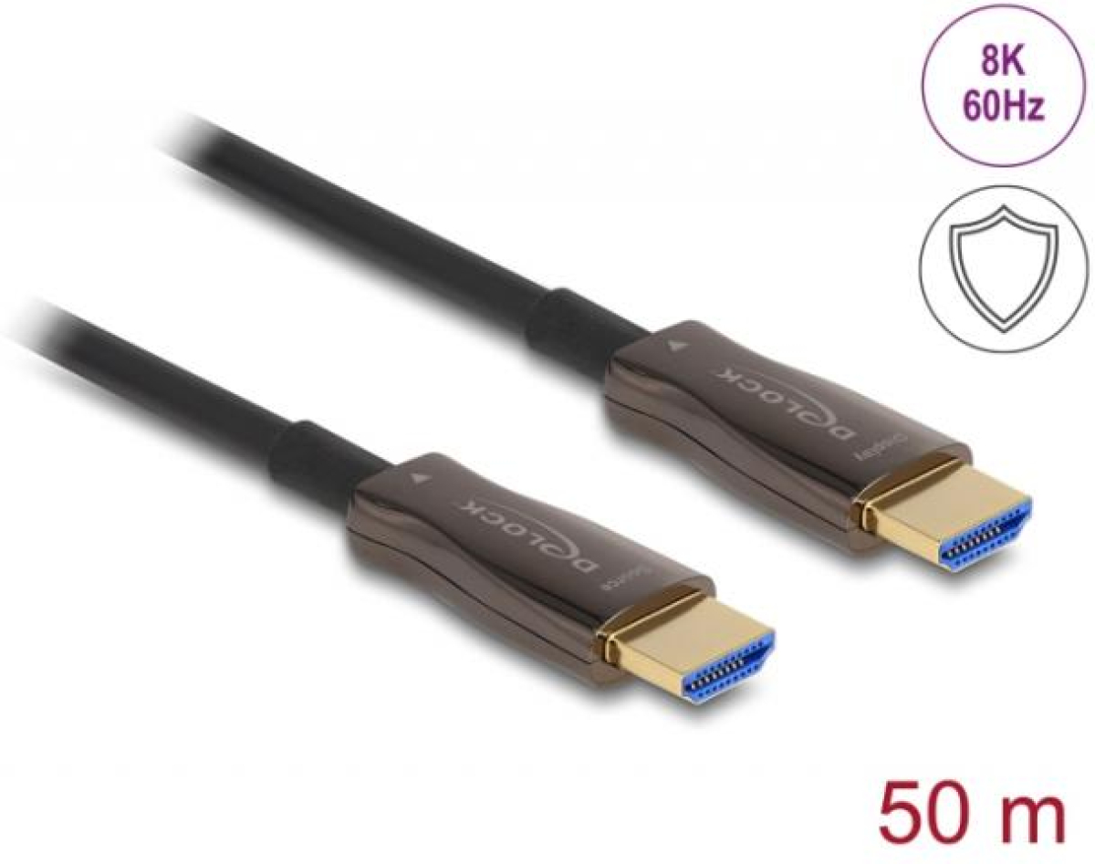 Оптичен кабел Delock, HDMI 8K, 60Hz, 48Gbps, 50 mна ниска цена с бърза доставка - BestPC.BG