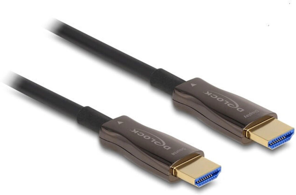 Оптичен кабел Delock, HDMI 8K 7680 x 4320, 60Hz, 48Gbps, 100 m, Позлатен, Черенна ниска цена с бърза доставка - BestPC.BG