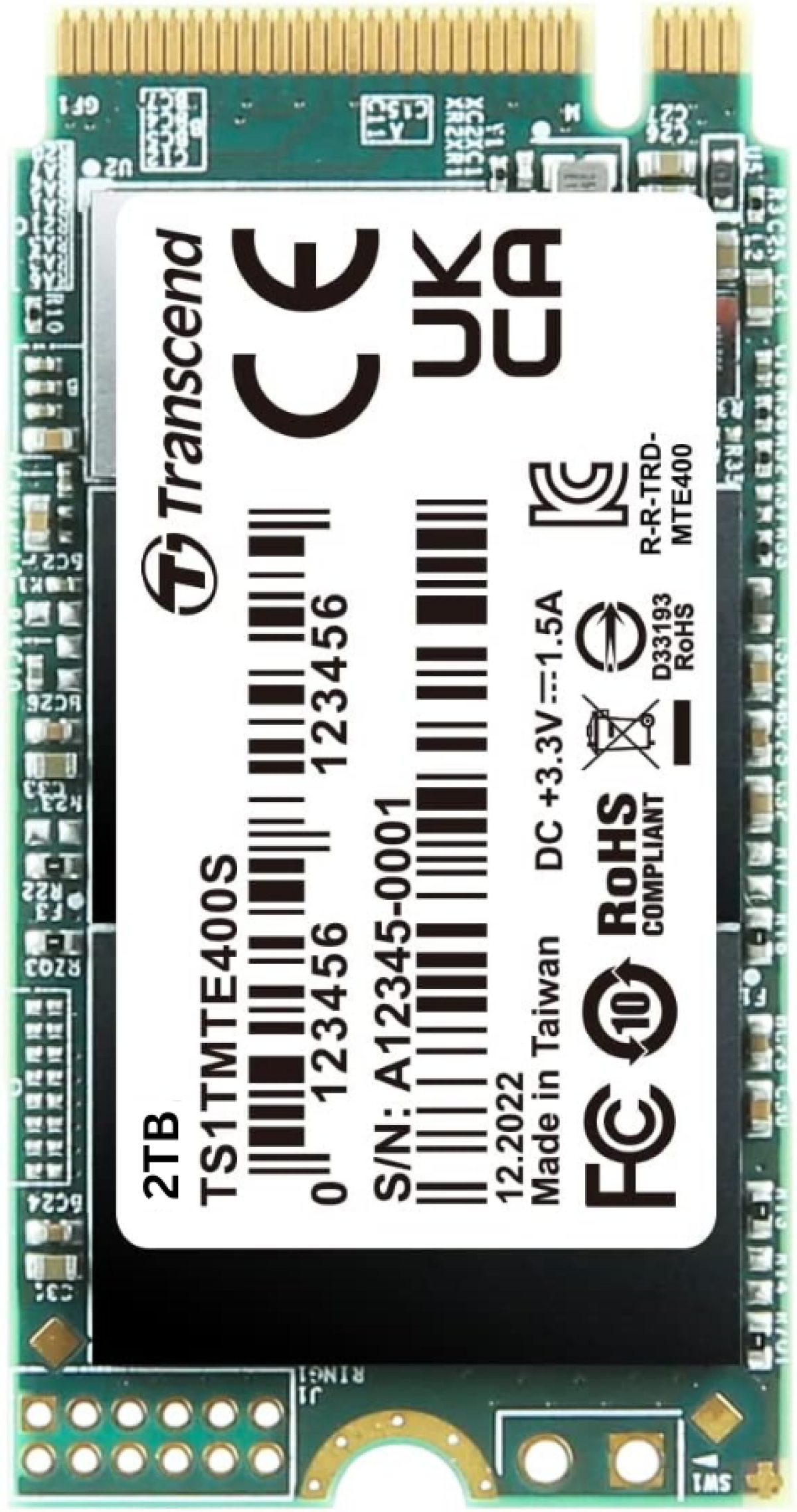 SSD Transcend PCIe SSD 400S, 2000 MB/s,1700 MB/s, M.2 (2242), 2 TBна ниска цена с бърза доставка - BestPC.BG