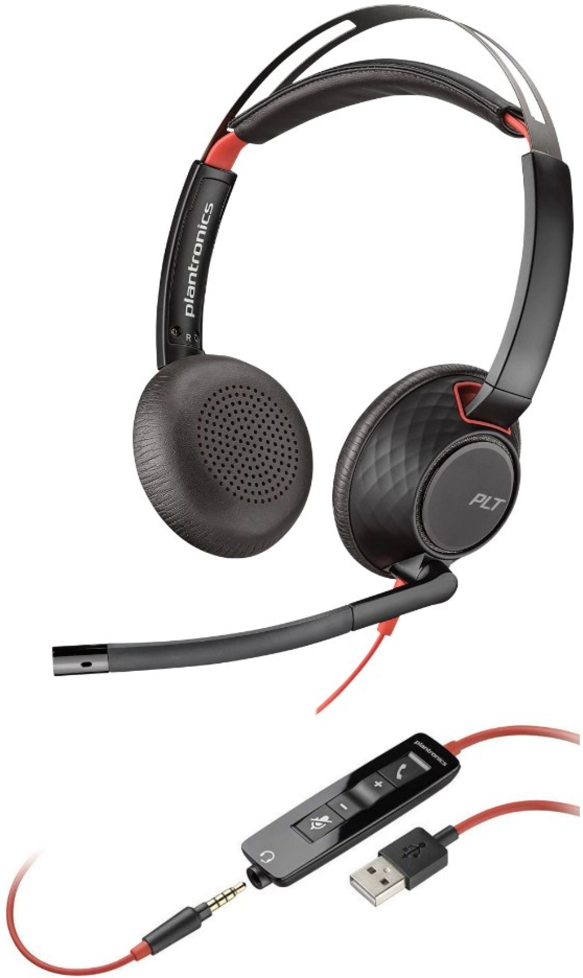 Слушалки HP Poly Blackwire 5220 Stereo USB-C Слушалка с 3.5mm жак и USB-C to A адаптер, чернина ниска цена с бърза доставка - BestPC.BG