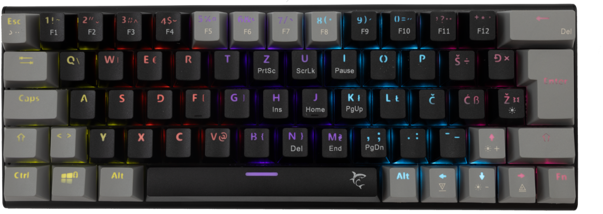 WHITE SHARK WAKIZASHI, Геймърска клавиатура, , механична, черно-сивна ниска цена с бърза доставка - BestPC.BG