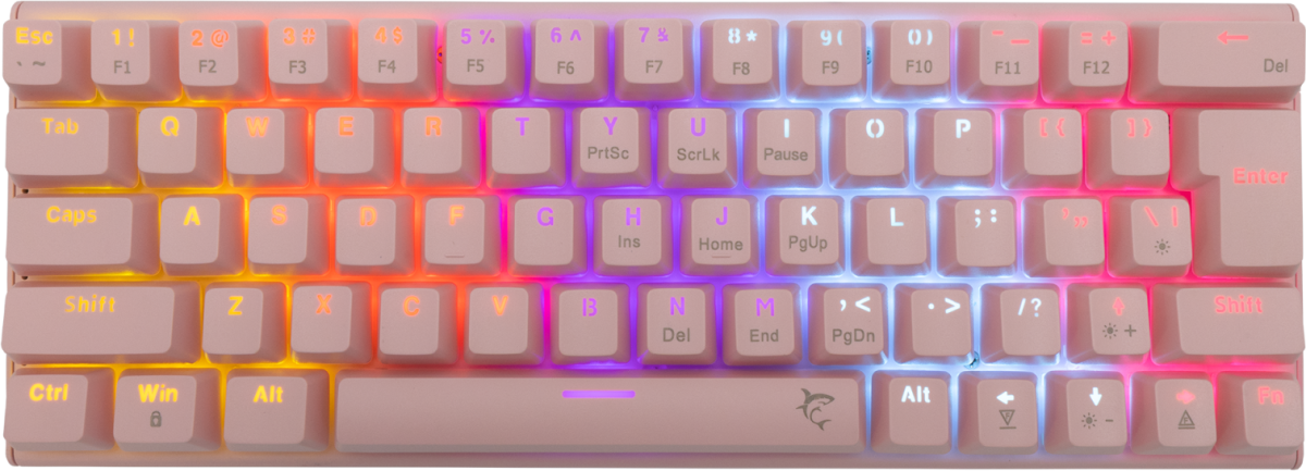 Геймърска клавиатура GK-002421 WAKIZASHI, сини клавиши, розовaна ниска цена с бърза доставка - BestPC.BG