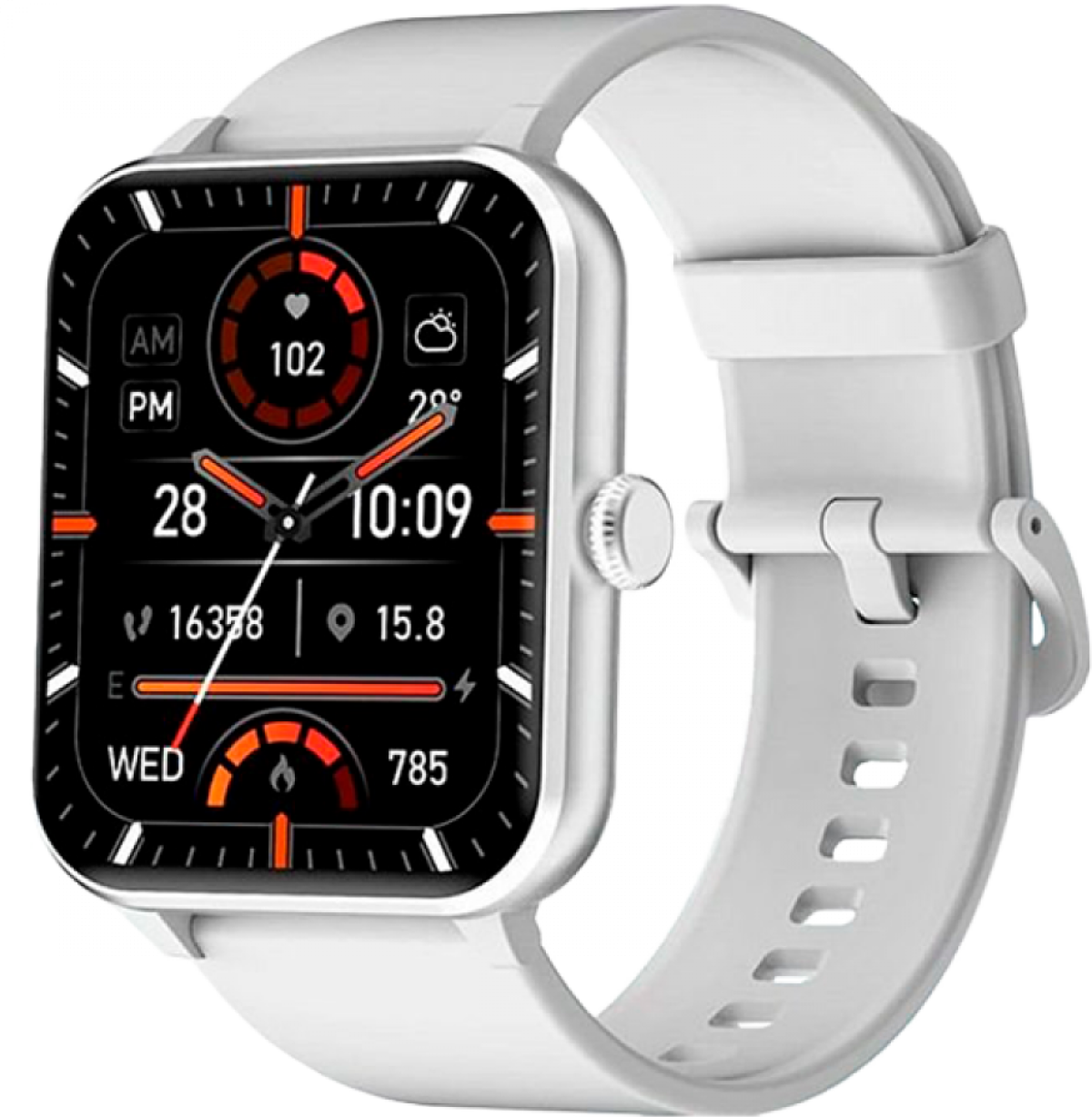 Смарт часовник Blackview R50, 1.85-inch TFT HD, 350mAh Battery, 24-hour SpO2 Detection, Бялна ниска цена с бърза доставка - BestPC.BG