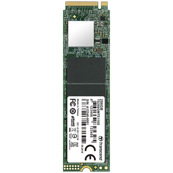 SSD Transcend 256GB, M.2 2280,PCIe Gen3x4, 3D TLC, DRAM-lessна ниска цена с бърза доставка - BestPC.BG